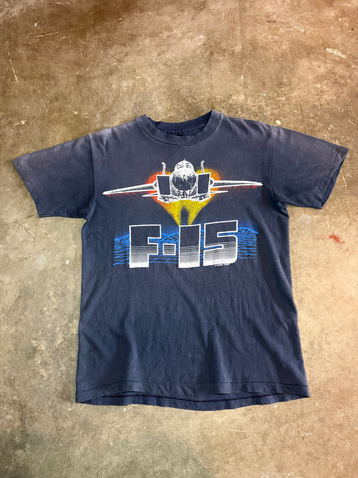 1980s Faded F-15 Military Aircraft Tee (Medium)