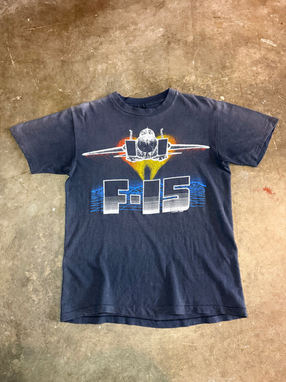 1980s Faded F-15 Military Aircraft Tee (Medium)
