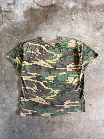 1980s Boxy Woodland Camo Pocket Tee (X-Large)