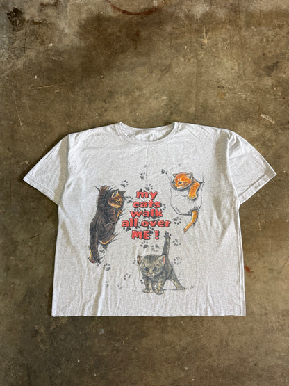 1990s Cropped Kitten Pocket Tee (X-Large)