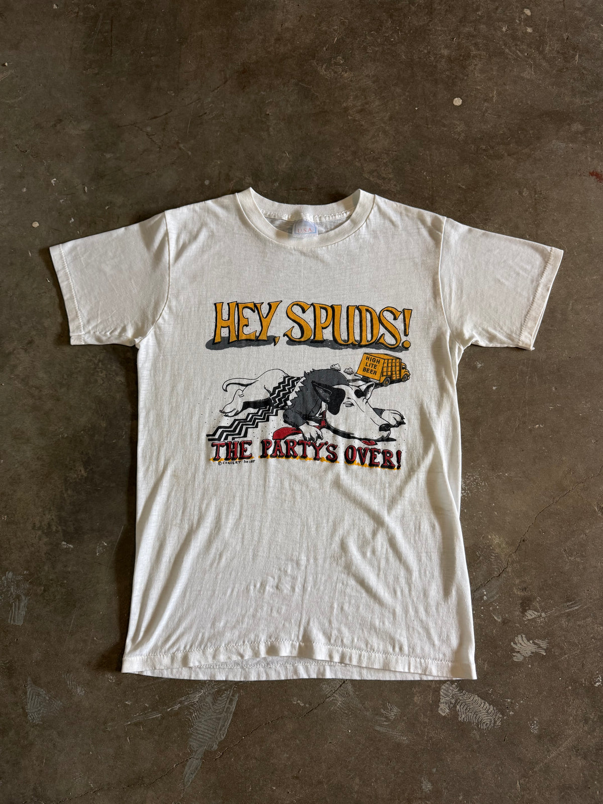 80s “Hey Spuds! The Party’s Over” Tee (Medium)