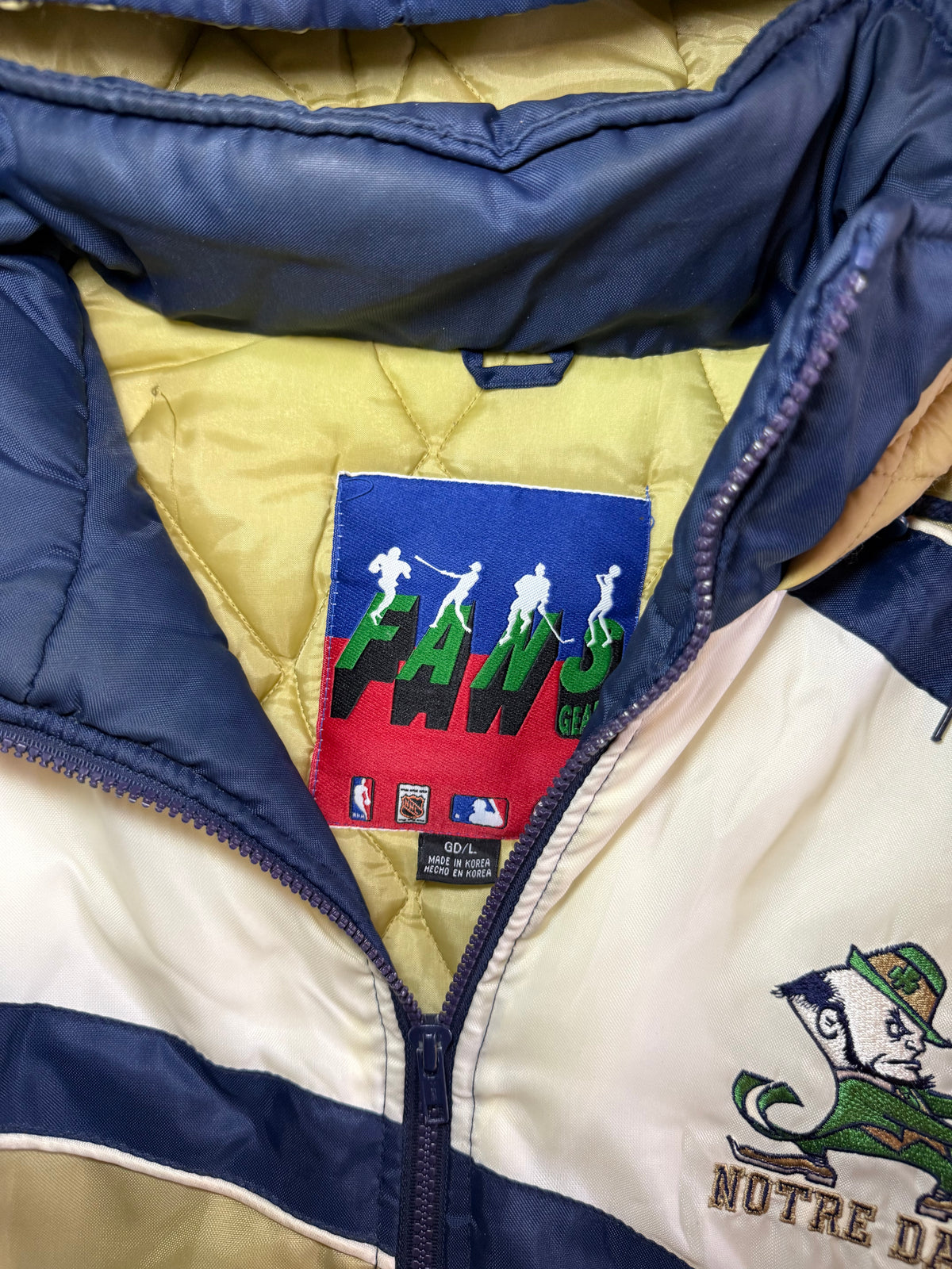 90s Notre Dame Puffer Jacket (Large)