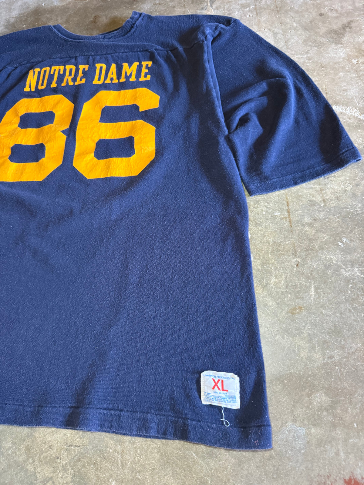1970s Notre Dame 86 Champion Jersey Tee
